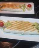 Fajitas con sobras de boquerones fritos