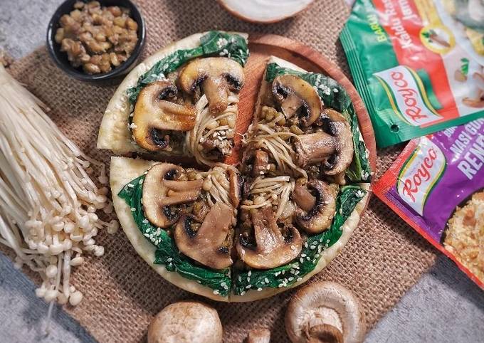 Resep Pizza Rendang Jamur (Vegetarian Pizza) yang Bikin Ngiler