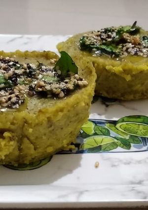 મગ ની દાળ ના કપ ઢૉકળા રેસીપી મુખ્ય ફોટો