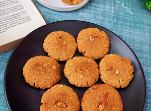 A picture of Whole wheat, Oats & Jaggery Cookies, Eggless.