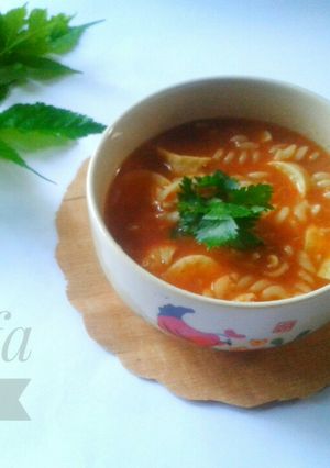 Foto resep Macaroni tomato soup