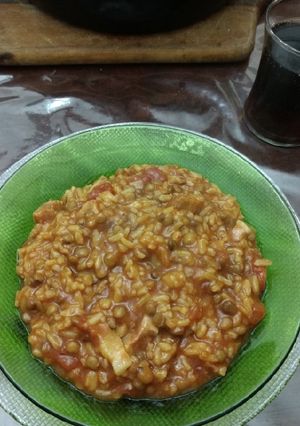 Una foto de Lentejas con arroz
