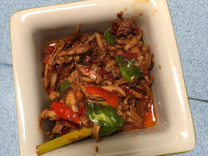 Resep Ayam suwir pedas manis Anti Gagal