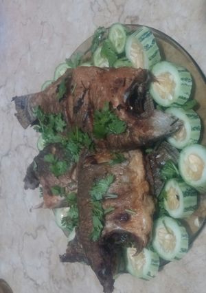 صورة لوصفة سمك مقلي بطريقتي 😍😋