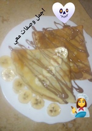 صورة لوصفة لي كريب بالموز والقوفريط