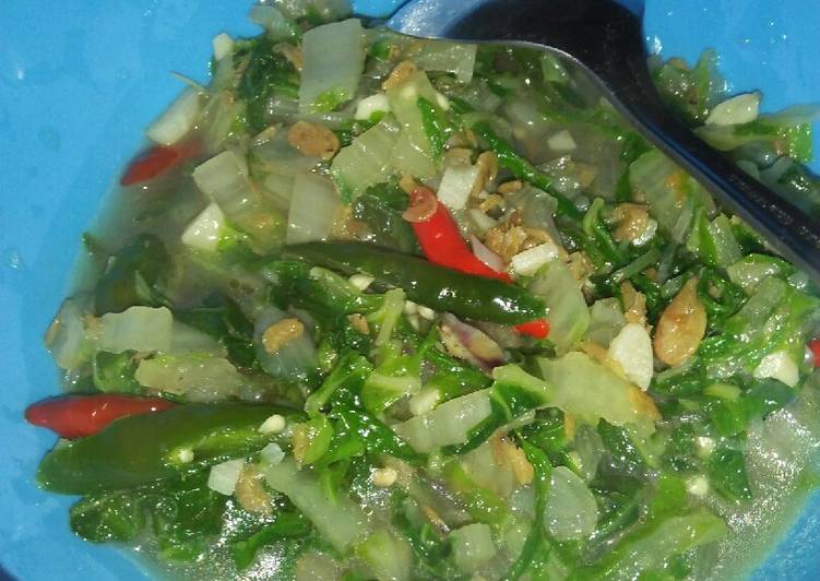 Sayur sawi putih simple bangett