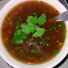 A picture of Manchow veg soup.