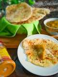 Garlic Basil Naan with Curry Chicken Mushroom