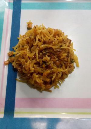 A picture of Kurdai sabji(indian noodles).