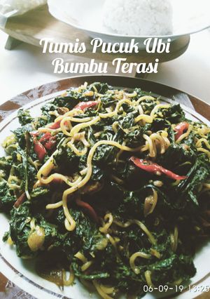 Foto resep Tumis Pucuk Ubi Bumbu Terasi