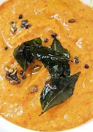 A picture of Onion tomato chutney.