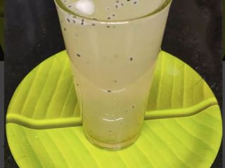 Green grapes, sabja seed juice