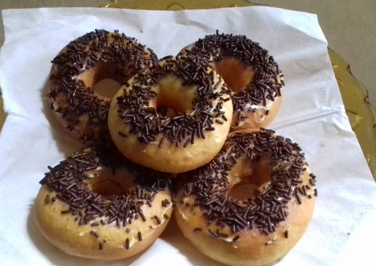 Donat Messes Coklat paling simple dan praktis