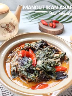 Foto resep Mangut Ikan Asap Daun Singkong