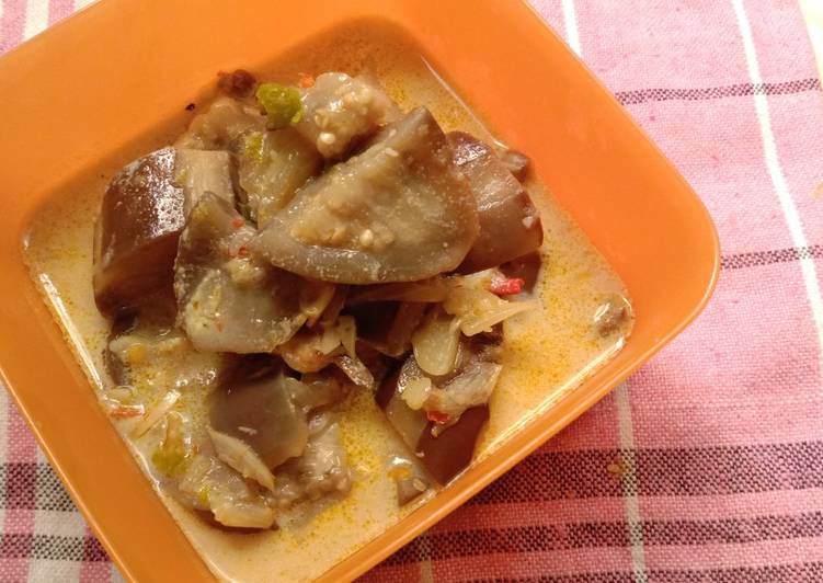 Resep Sayur santen 3t (terong+tempe+teri), Enak Banget