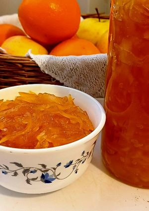 عکسی از دستور مربای سیب خلالی با آب پرتقال🍊