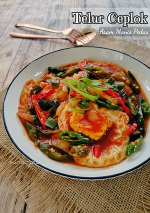 Foto resep Telur Ceplok Asam Manis Pedas