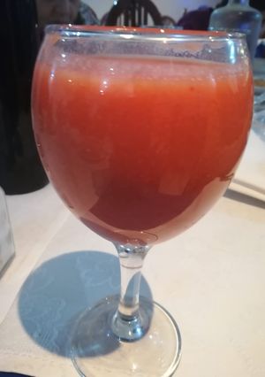 Una foto de Sorbete de tomate