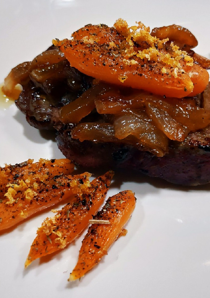 Una foto de Hígado de Ternera asada con Salsa de Soja