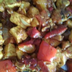 Kadhai paneer A picture of Kadhai paneer.