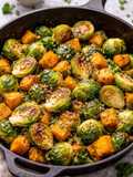 Cavoletti di Bruxelles e Zucca in padella (dolce-sapido)