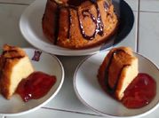 Una foto de budin de naranja humedo con manteca