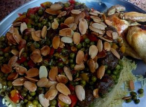 صورة لوصفة أرز مصري مع كرات اللحم المدخنة
