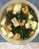 Canh rau dền nấu tôm & đậu hũ