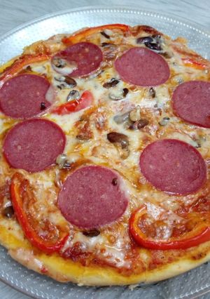 صورة لوصفة بيتزا