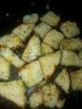 Garlic herb Parmesan croutons