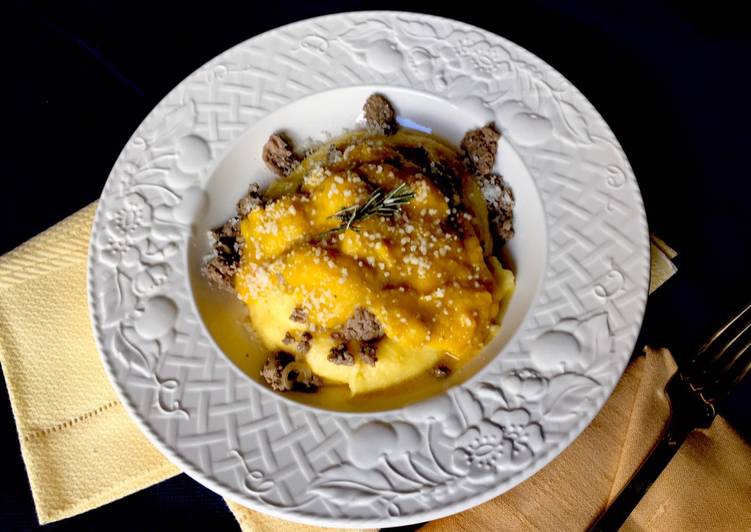 Step-by-Step Guide to Make Ultimate La signora in giallo (polenta con crema di zucca - ricetta healthy)