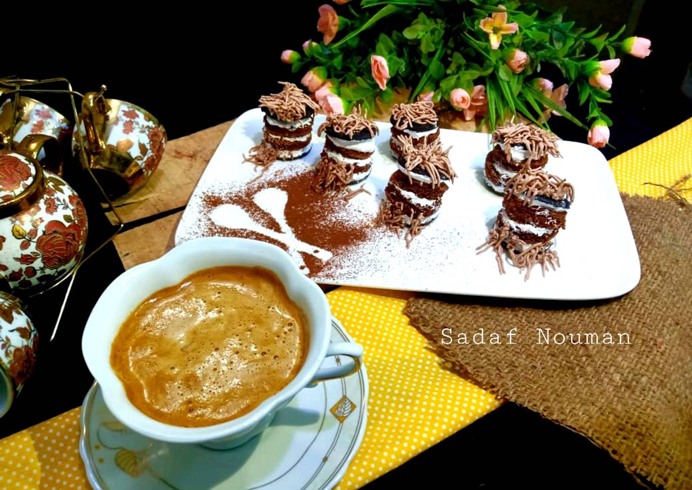 Cream chocolate sandwiches