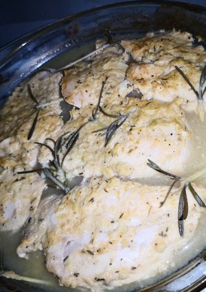 Mustáros tepsis csirke recept fotója