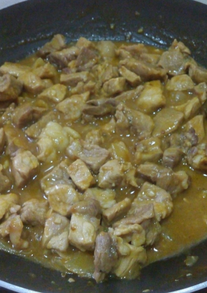 Una foto de Cerdo en salsa de naranja🐷