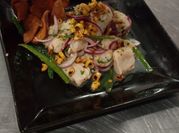Una foto de batata ceviche