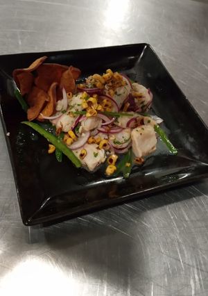Una foto de Ceviche🐟🌰🌽🍠🍛