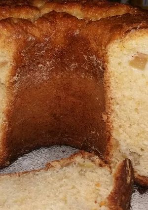 Una foto de Budín de manzana bien esponjoso