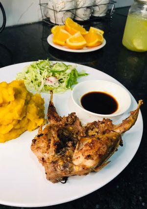 A picture of Baked Quail.