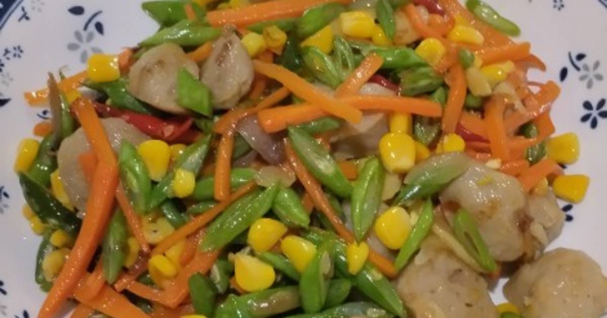 Resep Tumis Buncis Wortel Jagung Bakso Dengan Bahan Sederhana
