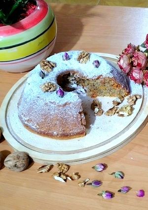 عکسی از دستور کیک هویج و گردو