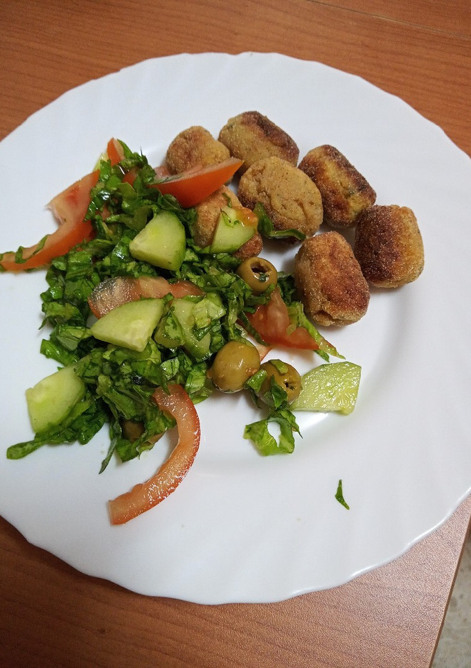Una foto de Buñuelos de garbanzos y verduras