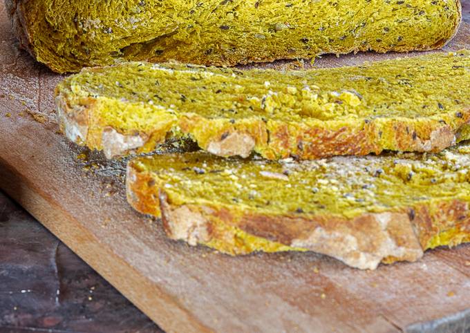 Pane alla curcuma con la macchina del pane, Ricetta