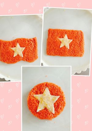 Hình của món Xôi cờ Việt Nam.
