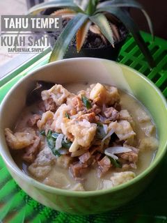 Foto resep Tempe Tahu Kuah Santan