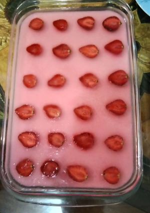 Foto resep Puding susu strawberry