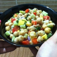 A picture of Mexican chickpea salad.