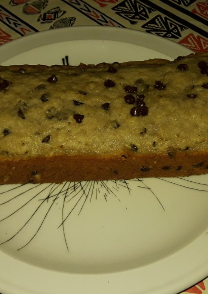 Una foto de Budín de banana y chips de chocolate