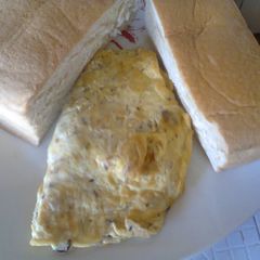 A picture of Agege bread and fried Egg.