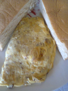 A picture of Agege bread and fried Egg.