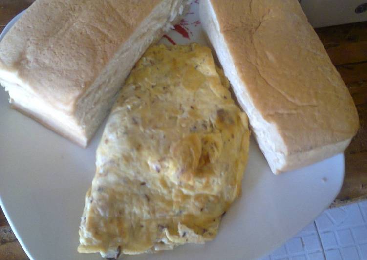 Agege bread and fried Egg